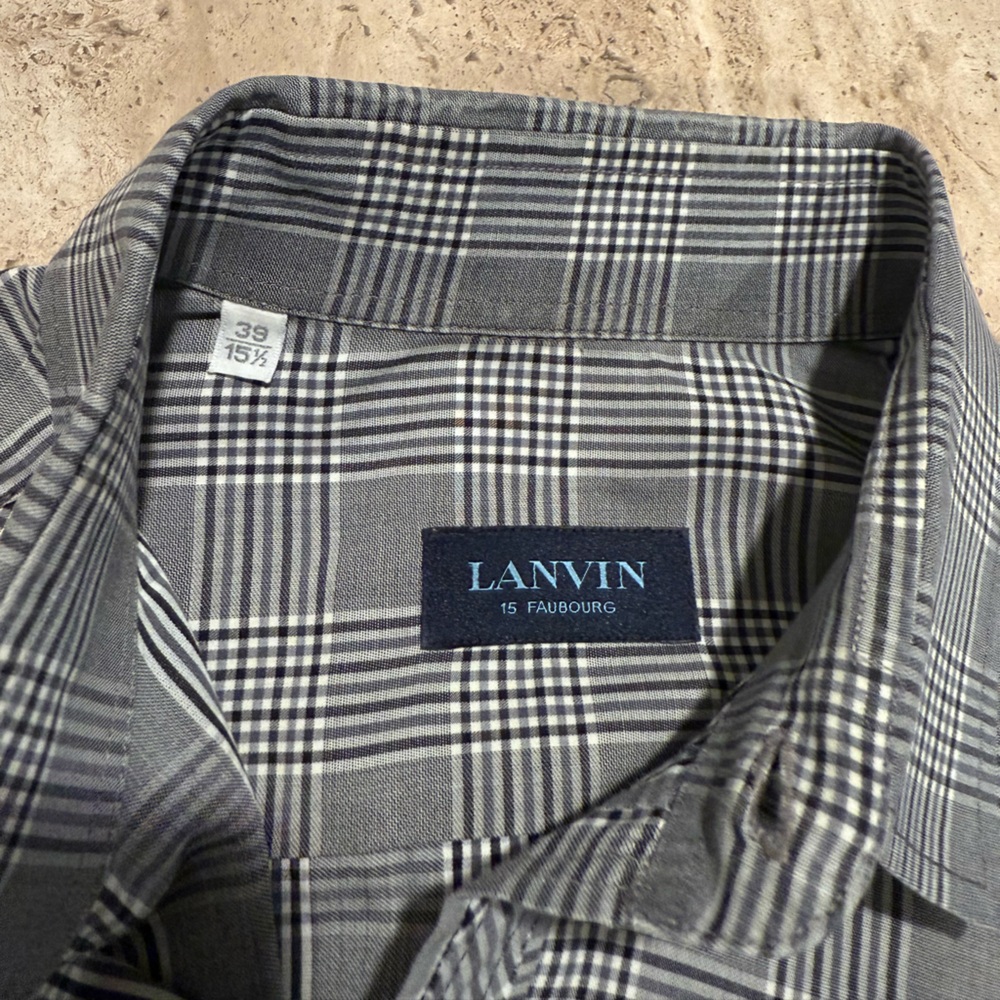 LANVIN Plaid Button Up Shirt